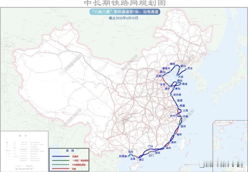 东部沿海大升级！八纵首条高铁通道，2030年将实现全线350时速贯通说起国家