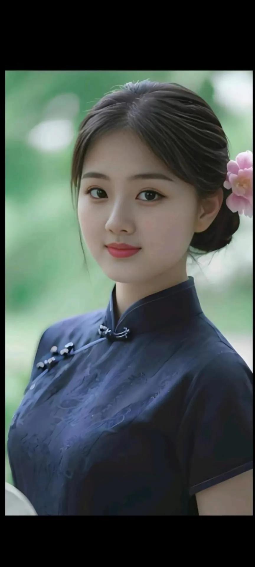 温婉古典，花间美人，一抹笑颜，如梦似幻。