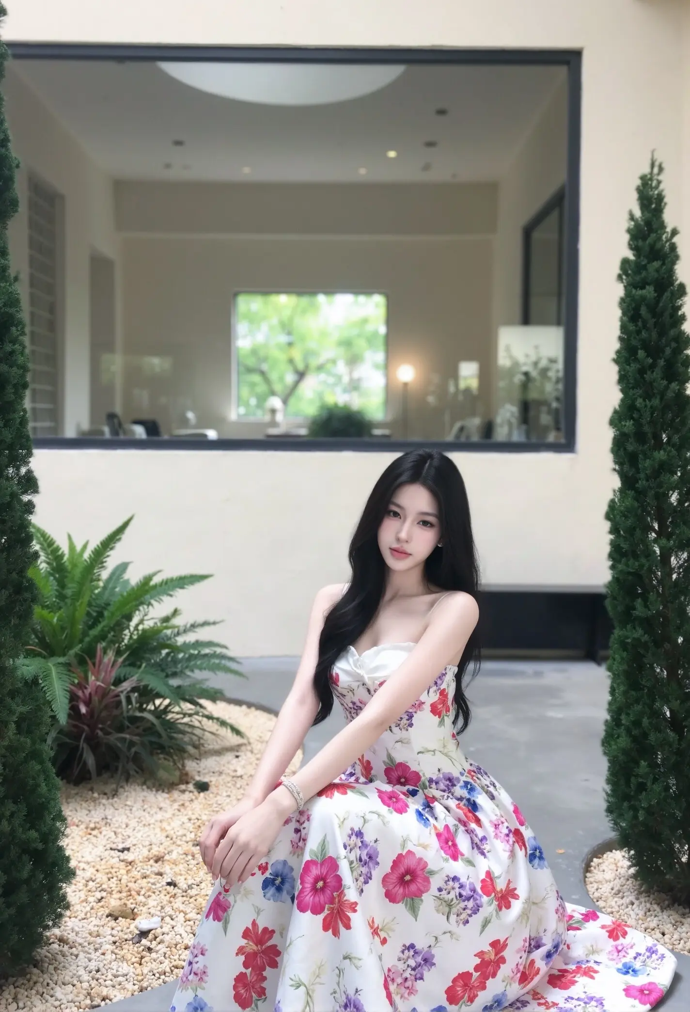 夏日花园穿搭 少女感夏日ootd 公园碎花裙 夏日拍照穿搭 温柔系穿搭分享