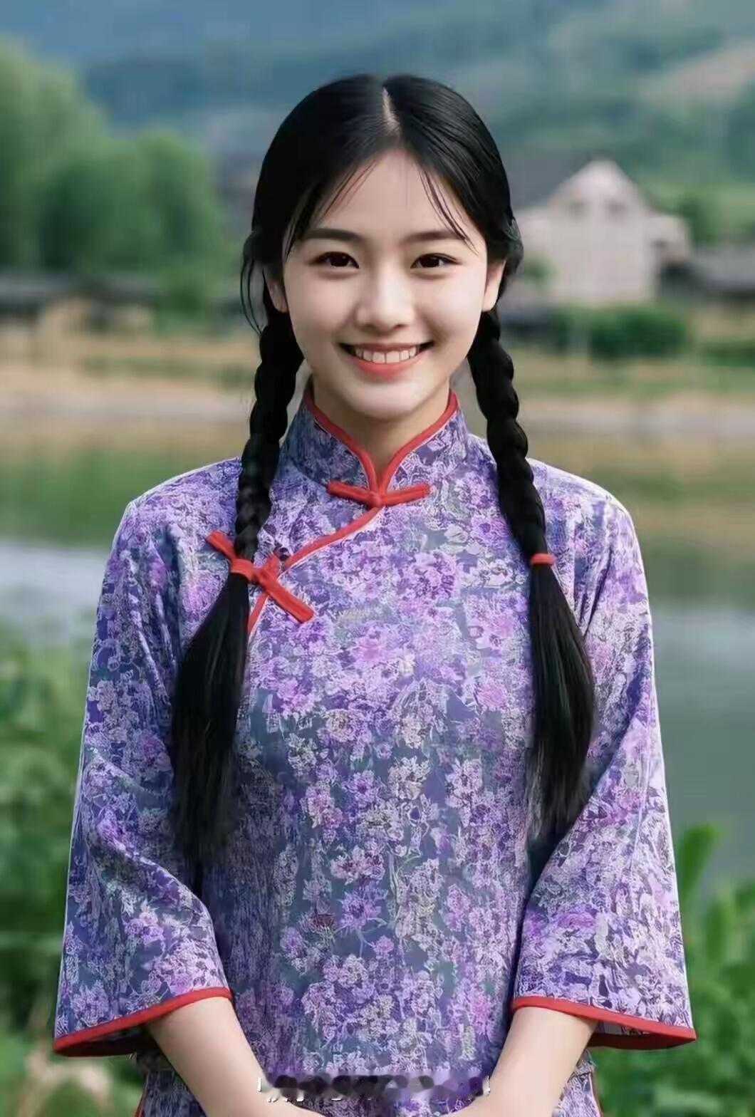 古风少女，花间笑语，岁月静好。