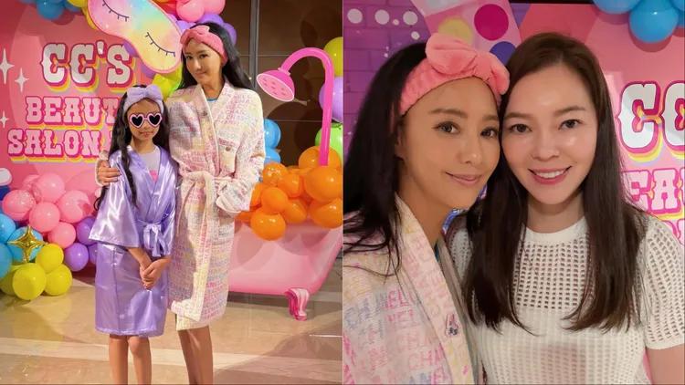 名媛关颖的大女儿C.C.近日迎来10岁生日，她选在上周末替爱女举办1场盛大的梦幻