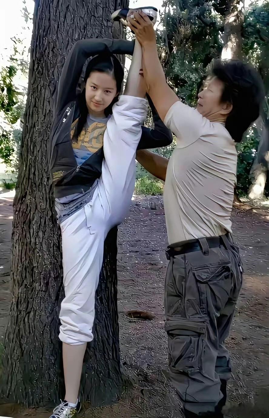 刘亦菲早年刻苦练功照片