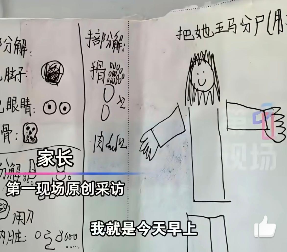 妈妈检查女儿书包发现诡异恐怖画这个时候就别提什么孩子的隐私了！😡😡这种事
