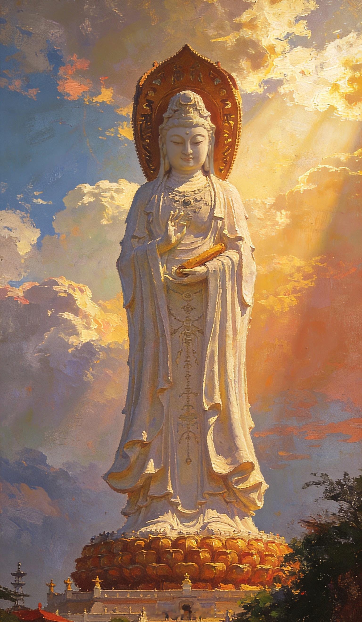 刷到菩萨，说明你要转运了，务请礼赞🙏并留下一言：“诸事顺遂”。2025年最后一