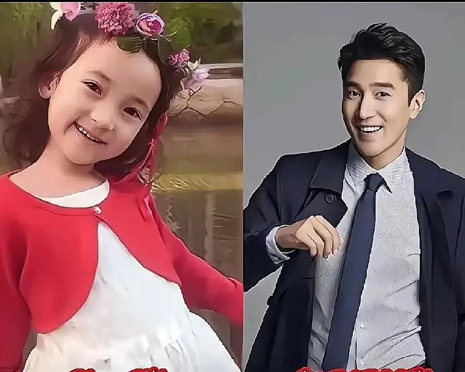 还真有点邪门，都说女儿像爹，但文章家闺女这基因，居然还带“返场”的小时候活脱脱