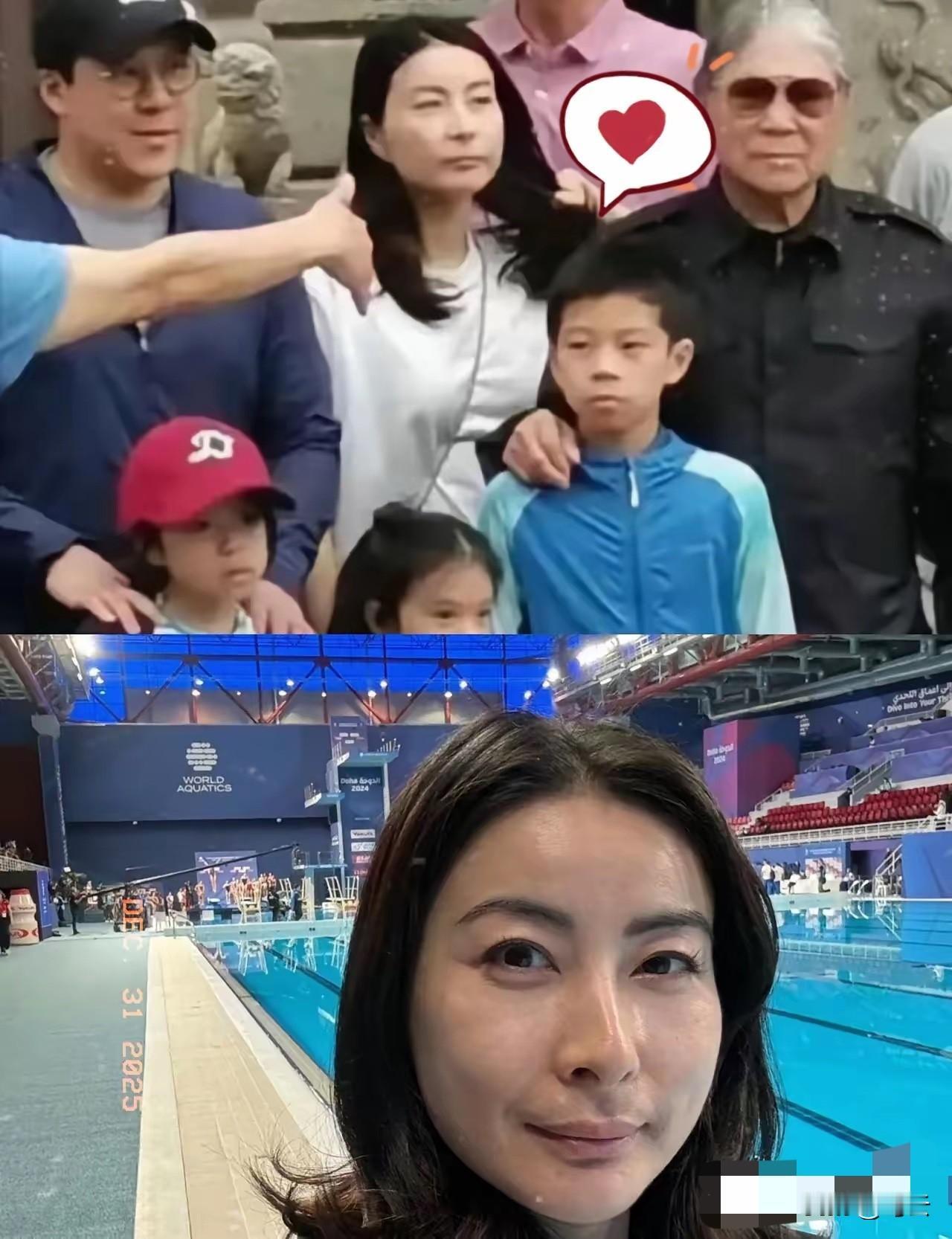 郭晶晶这一蹲，让整个香港名利场都显得矫情了。​当众给公公整理衣领，没半点犹豫，