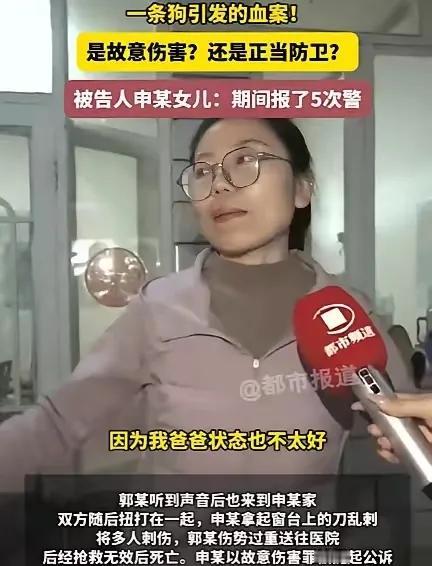 狗咬了自己，把狗打死，狗主人带人闯家闹事，自己报警但来不及救场，情急之下持刀自卫