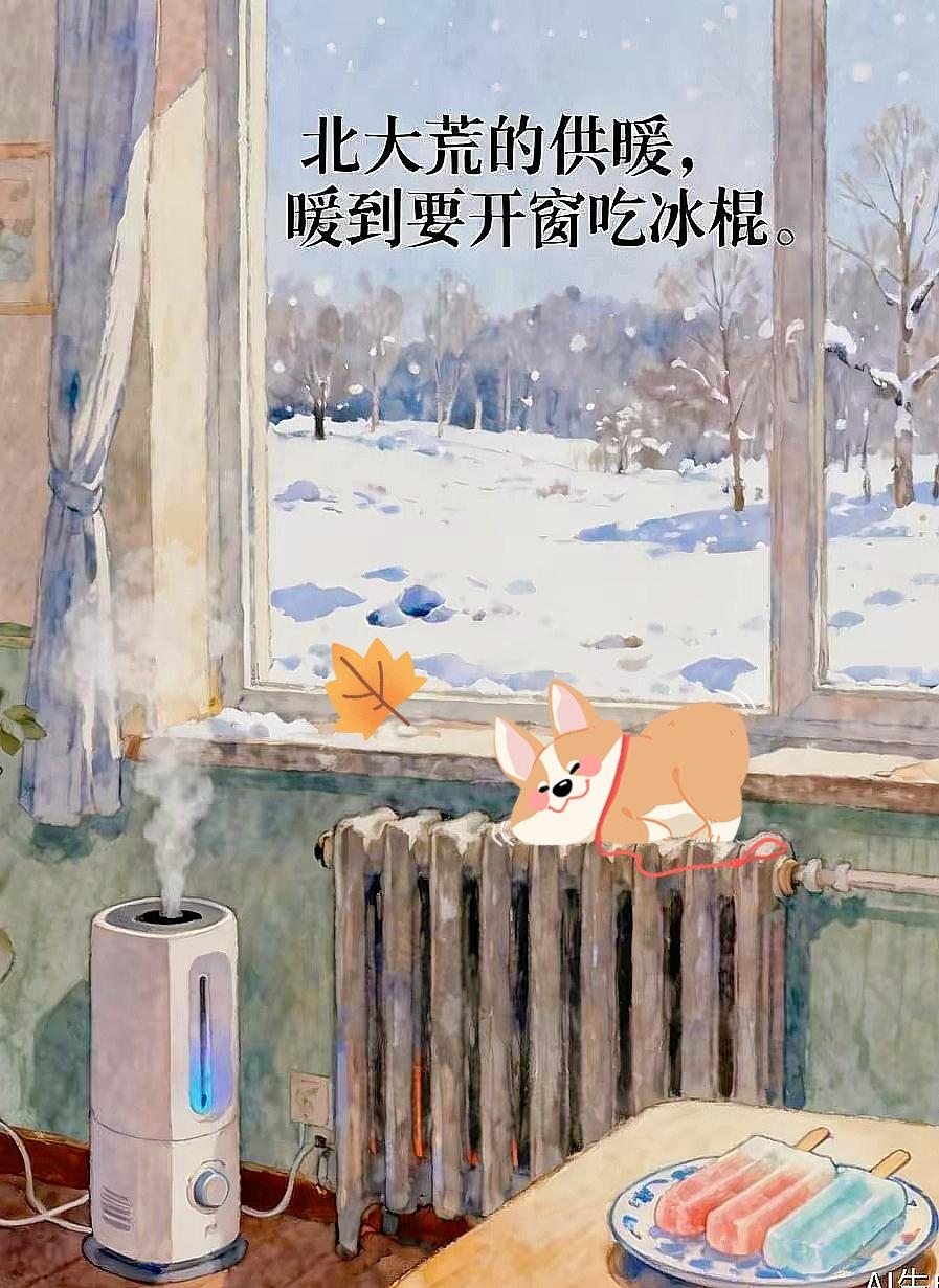 北大荒的供暖，暖到要开窗吃冰棍昨天跟单位的老同事通电话，听他说北大荒已经开始供