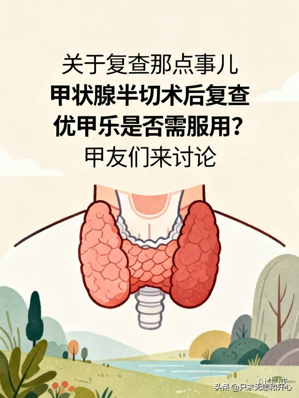关于复查那点事儿。甲状腺半切手术之后，每天吃一片优甲乐，每半年去医院复查。一