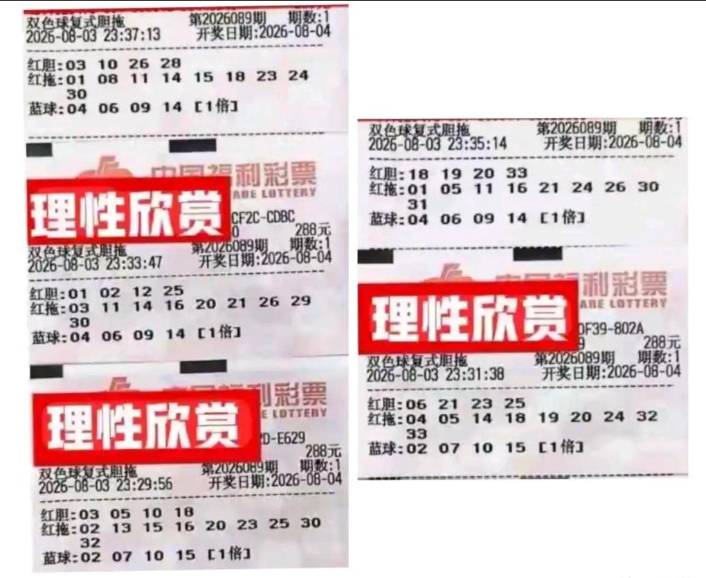 哈哈，这位彩友可谓下足了功夫，单张票面直接选择288元的票型，看得出来在号码选择