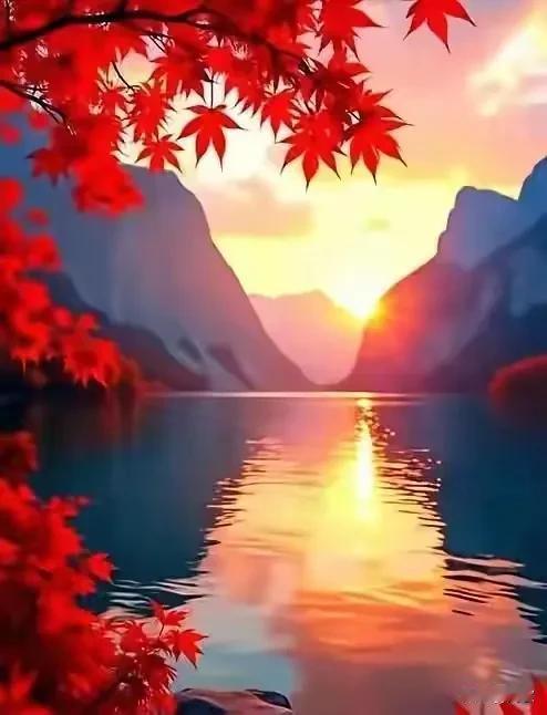 上联:渔舟唱晚暮色归下联:波涛映日青天望横批:锦绣江山