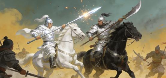 赵云学艺时，师父童渊对他说：“遇见颜良、文丑要小心，这两人武艺不在你之下。”赵云