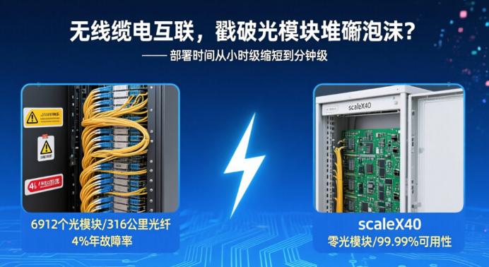 无线缆电互联，戳破光模块堆砌泡沫？看到某384卡超节点的配置我很震惊：光模