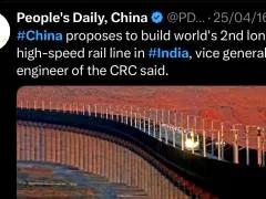 中方提出帮助印度修世界第二长高铁网，花20万亿卢比翻新印度北部所有铁轨！如图