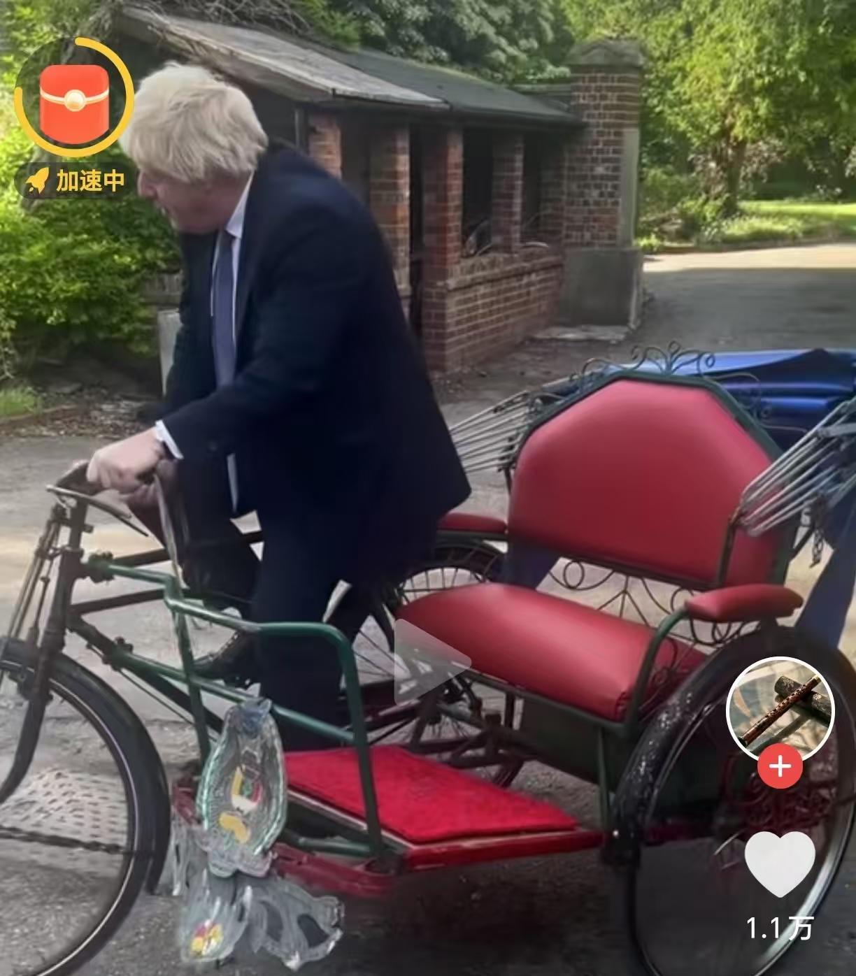 最近,素有“英国金毛”之称的前首相约翰逊，不顾中方强烈反对窜访台岛，并多次把台湾