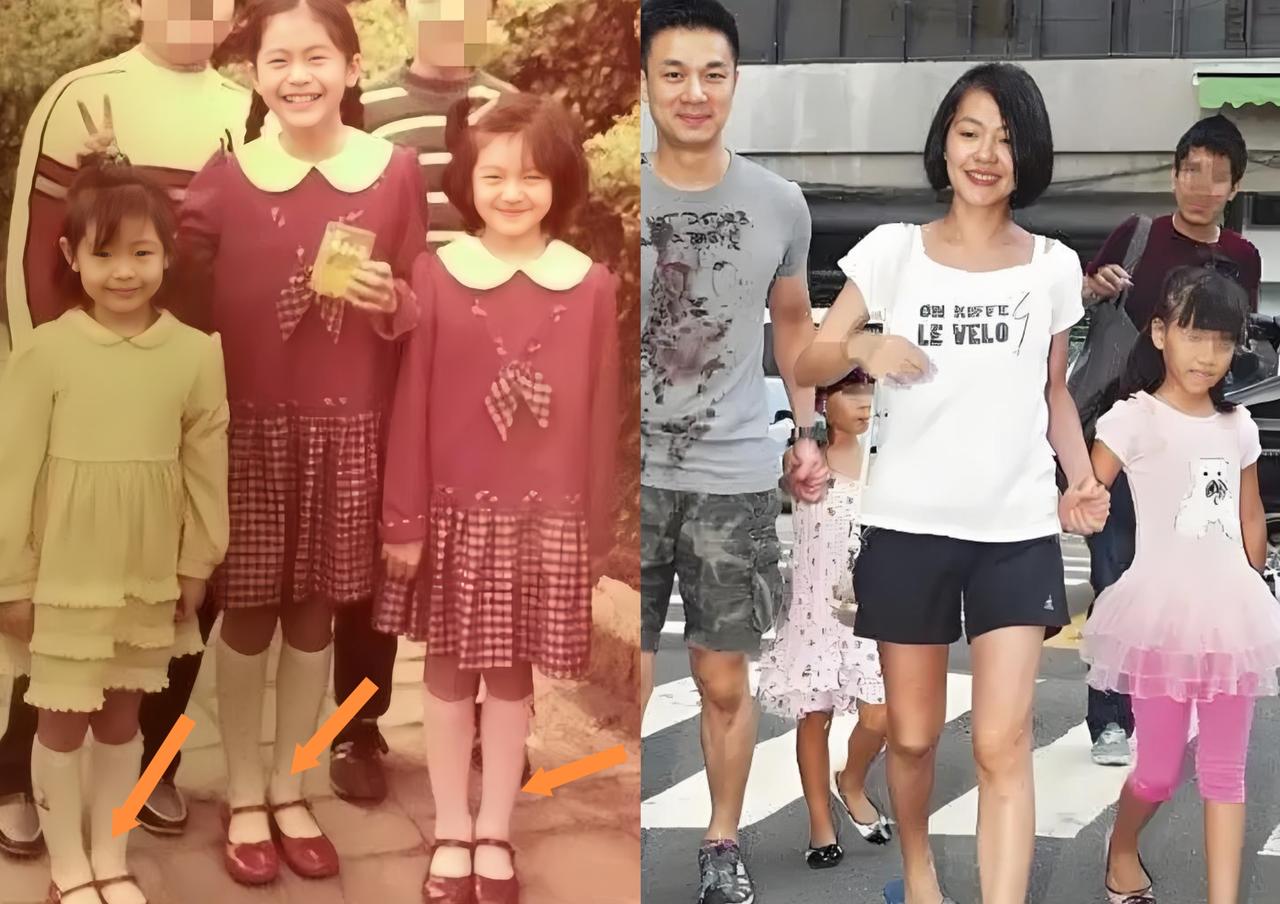 不得不说，把小S小时候和两个姐姐的合影，跟她后来和两个女儿的照片一对比，才发现她