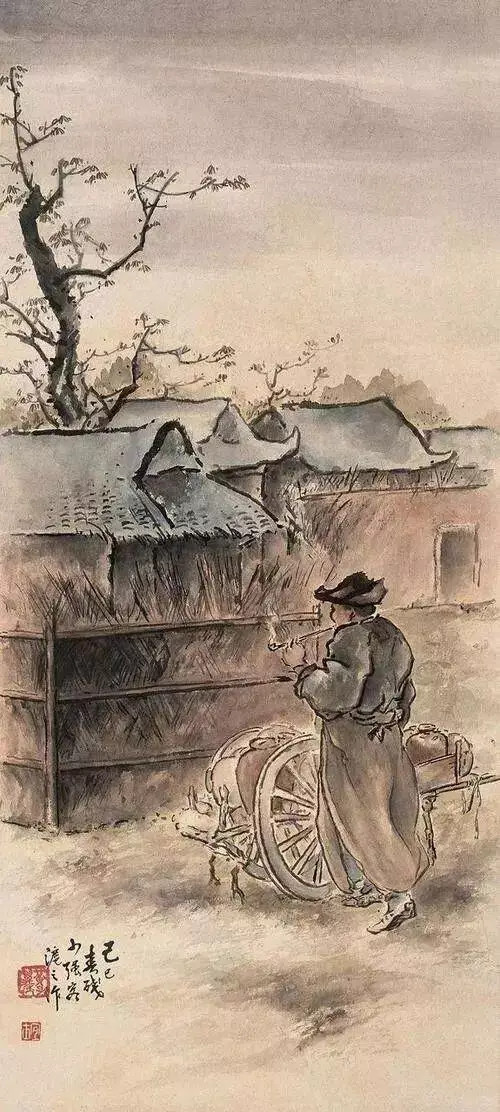 黄少强人物画，黄少强(1901-1942年)，广东南海（今广州）人。为高奇峰（山