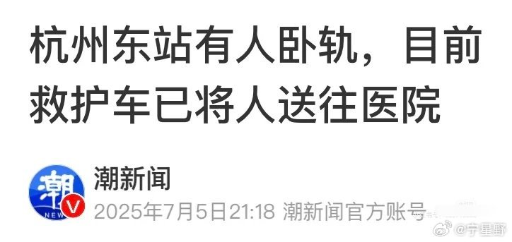 杭州东站据说有个年轻人跳下去了…害，我总是发微博鼓励大家，要心存希望。告诉自己