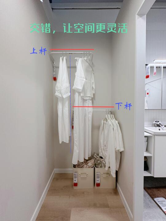 这可能是宜家最便宜的挂衣区方案了吧