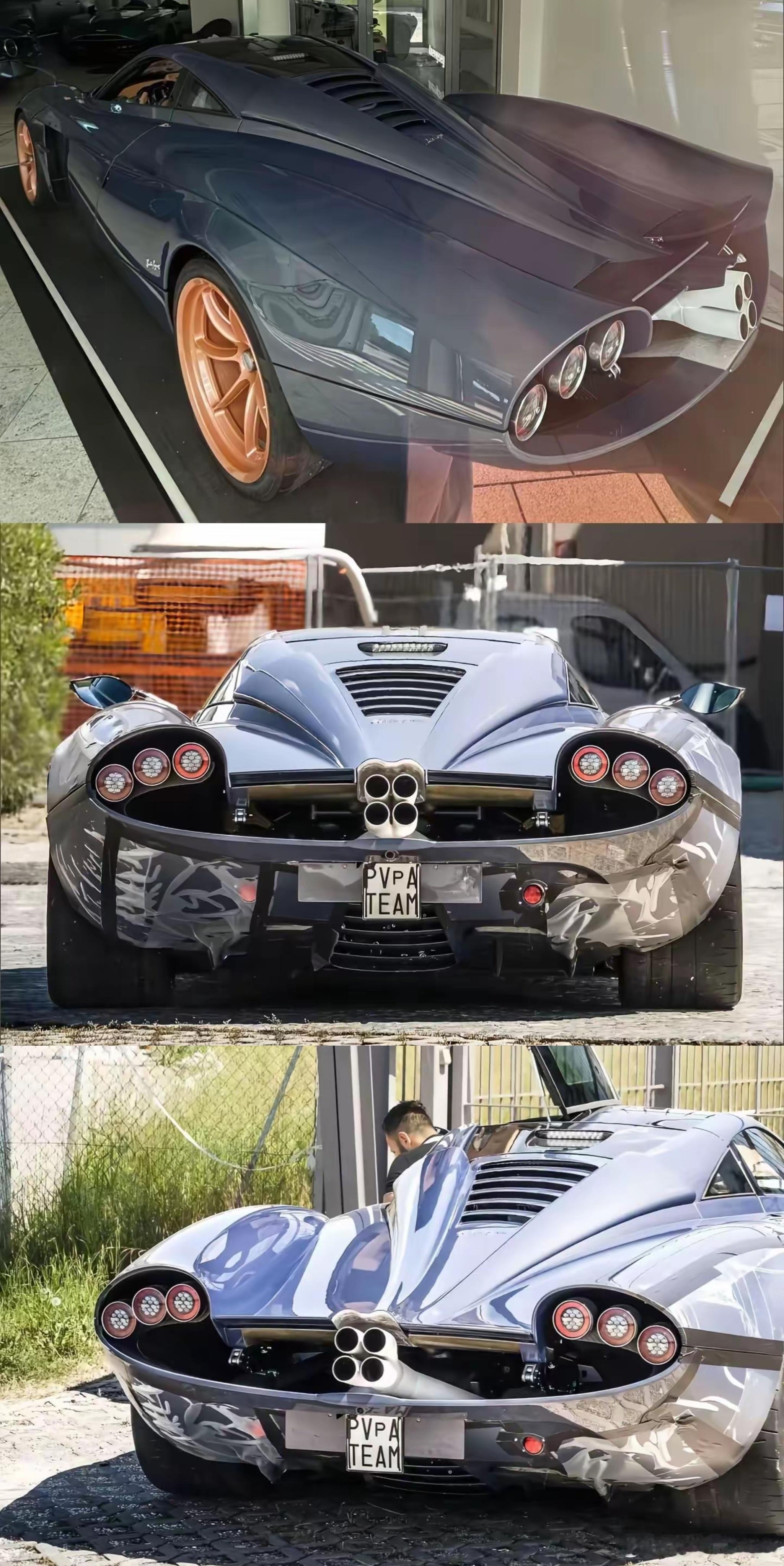 在德国，最新交付的一台限量版帕加尼hypercar，这造型很科幻了。​​​