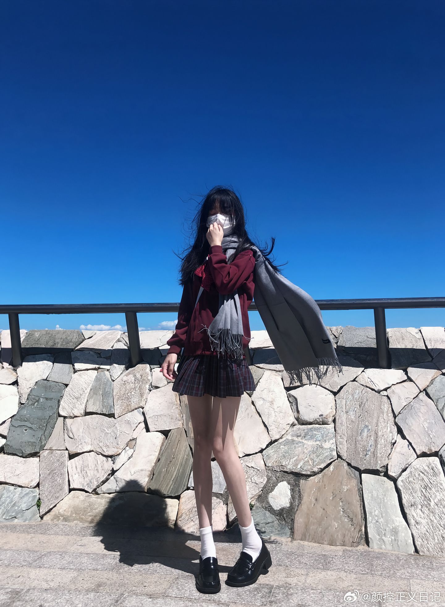 jk私影去海边的话，jk很合适美女