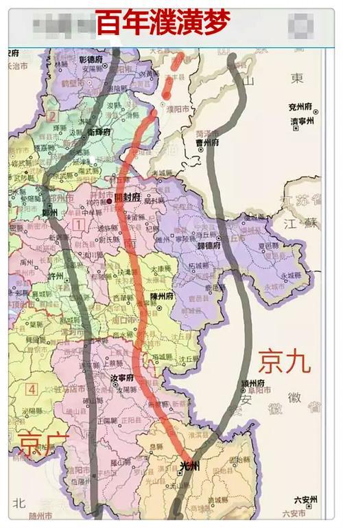 看一下“濮潢铁路”将会走开封的哪个区域！截至2026年6月，濮潢铁路（濮阳—潢