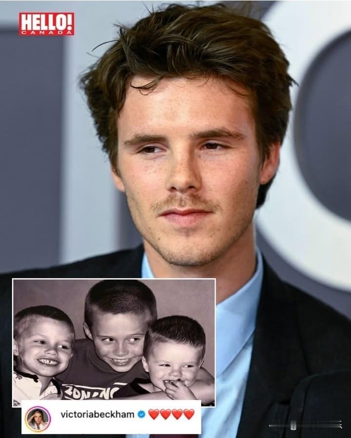 克鲁兹·贝克汉姆分享三兄弟童年合影，这是家庭争执以来首次晒与哥哥布鲁克林的照片。