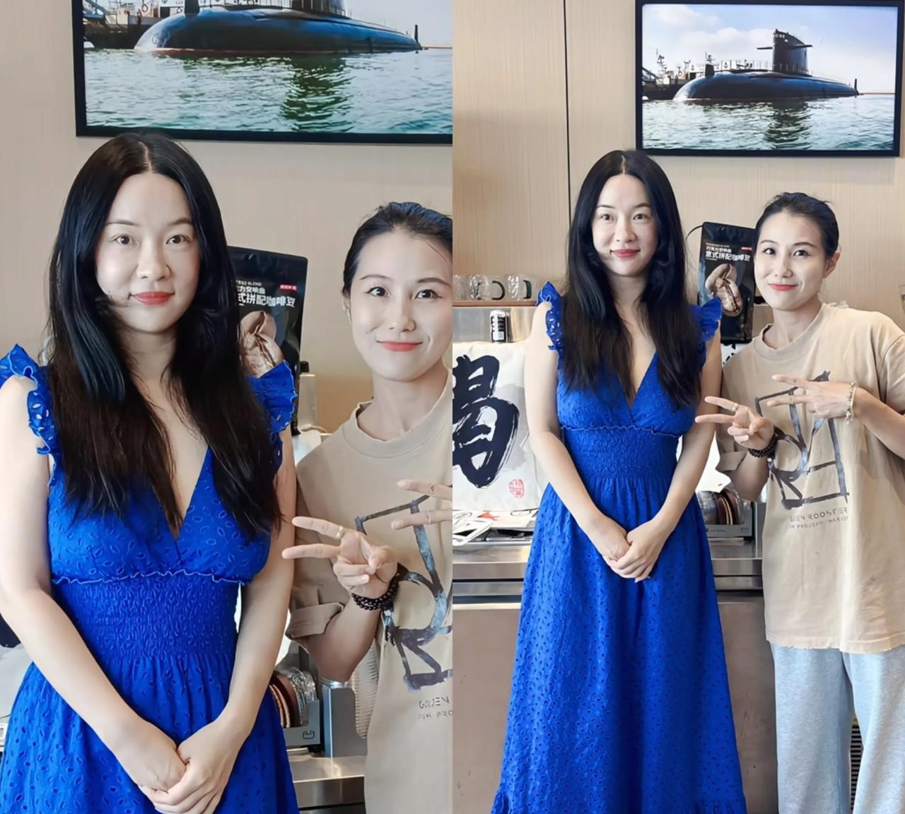 霍思燕这是又胖了吗？网友透露，霍思燕陪杜江来青岛参加活动，还推荐她买了非遗工艺品