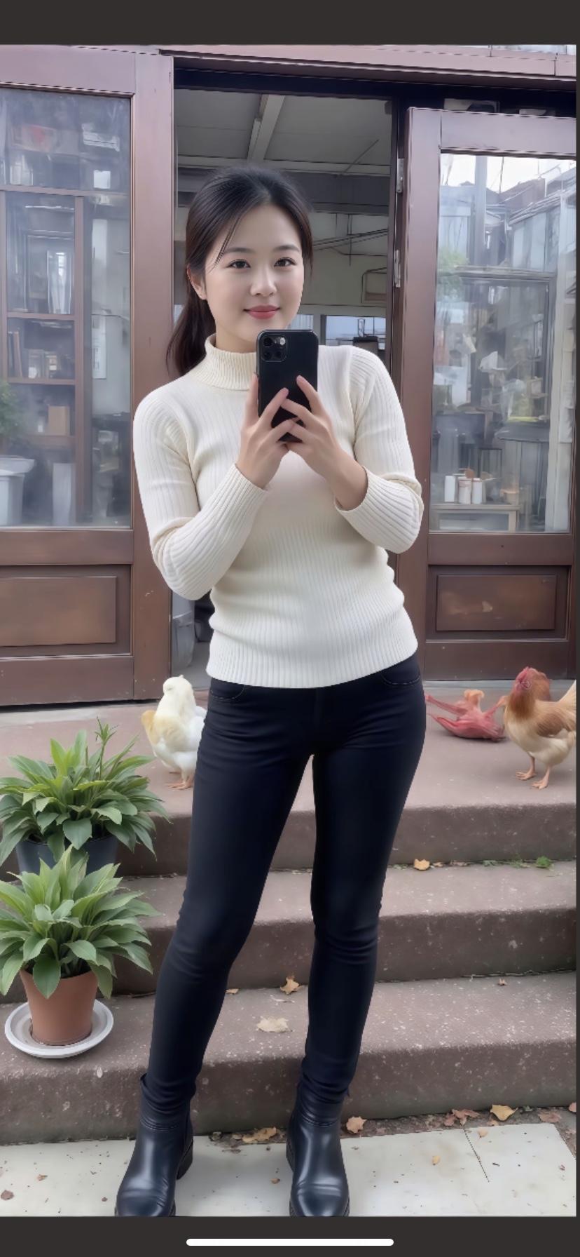 秋风起，落叶归，人影斜。