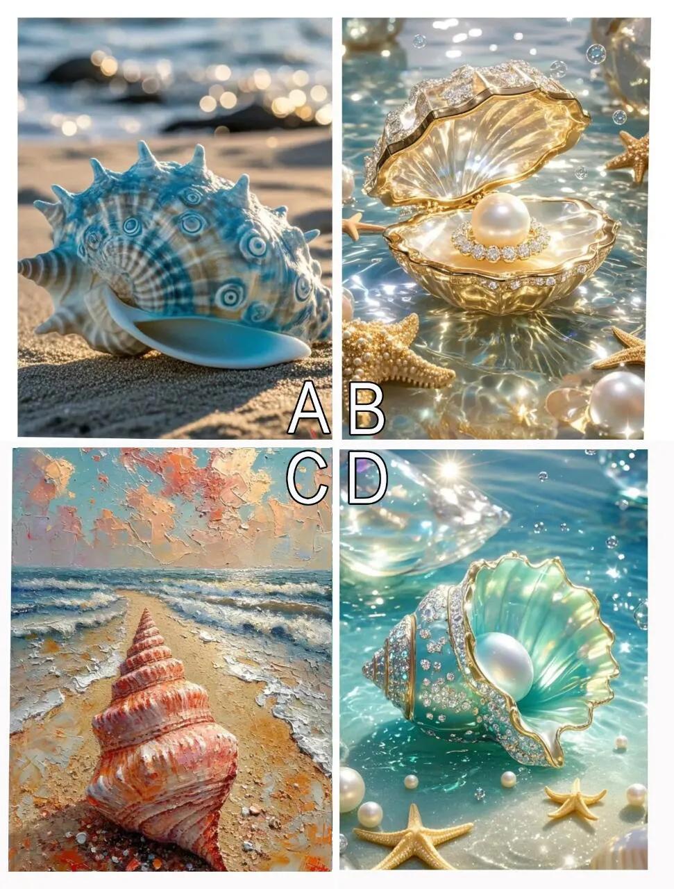 测测你这辈子缺钱花吗？？？选出你最喜欢的一个海螺🐚，看你这辈子不缺钱花吗？
