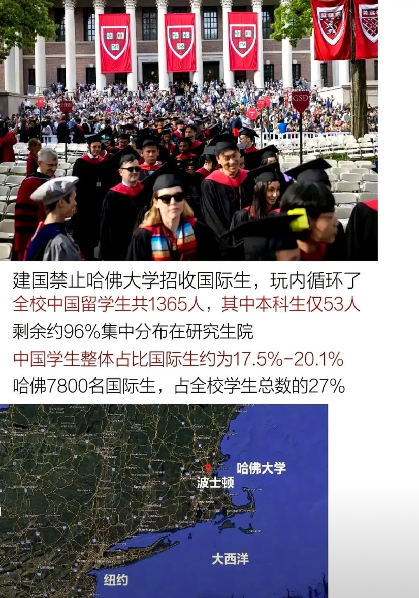 看到有人统计的中国留学生在哈佛大学的占比，中国留学生在哈佛的总人数为1365人，