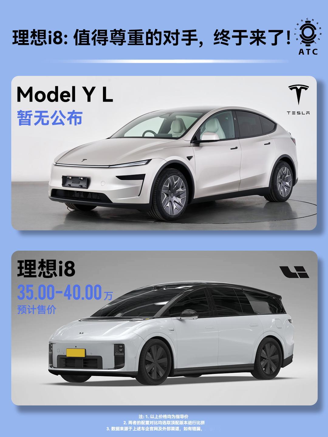 价格重叠，押宝理想纯电还是依旧特斯拉？理想的纯电六座来了，特斯拉ModelY的