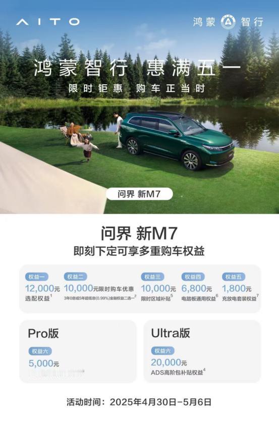 人家都准备五一自驾出游了，你还在看车？悄悄告诉你，这个假期，选问界新M7，装得下