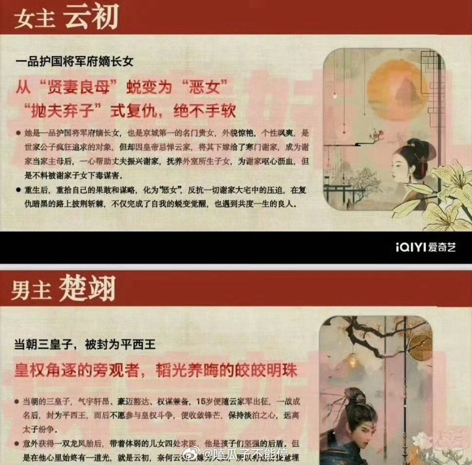 有瓜主说《云初令》这个剧在死磕邓为😳来看看简介人设咋样​​​