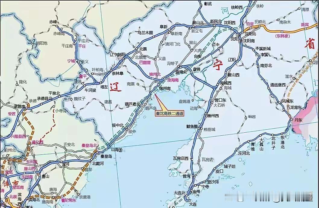 秦沈第二高铁通道：东北联通华北的“新动脉”规划2025年7月，辽宁省