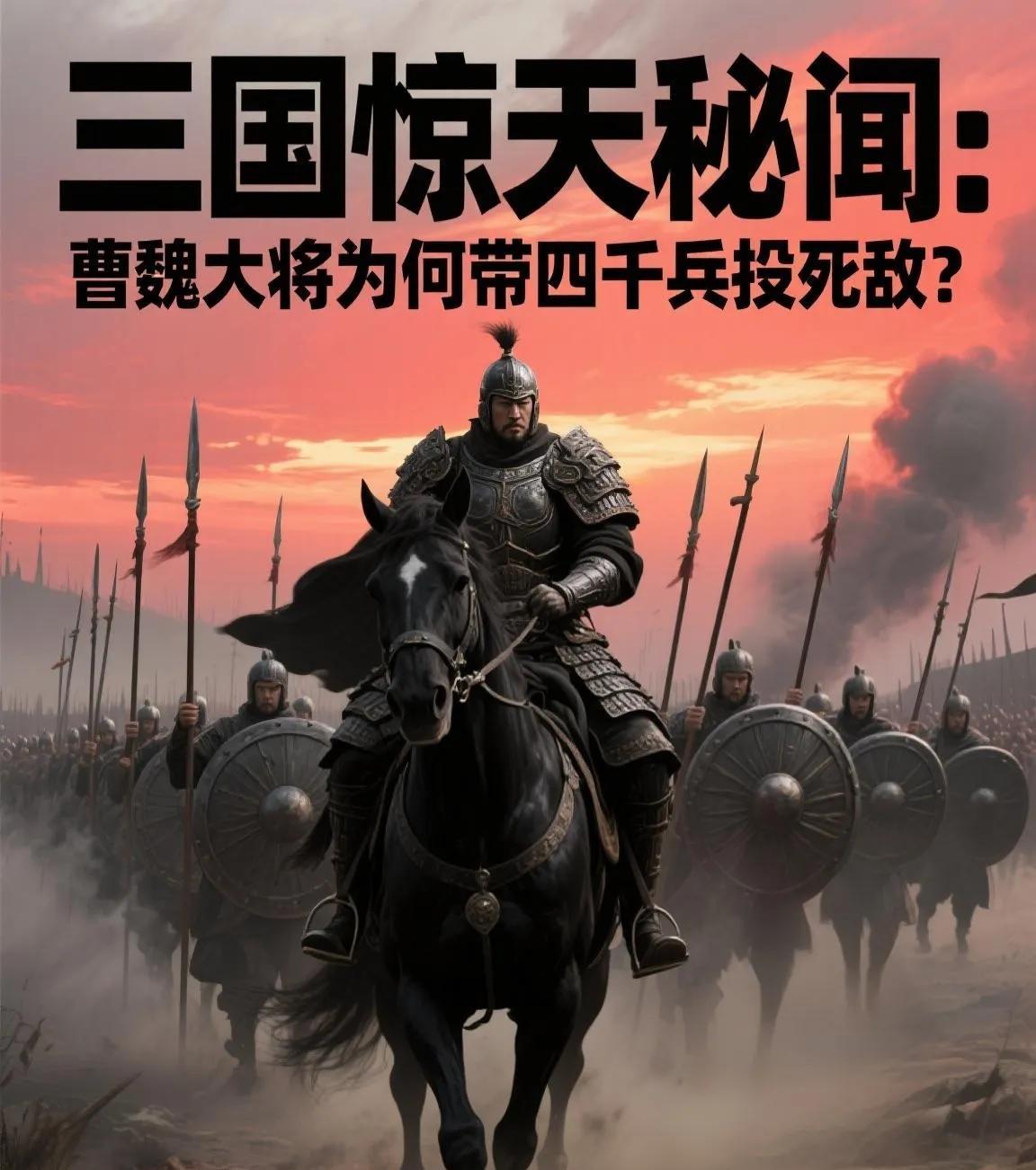 三国惊天秘闻：曹魏大将为何带“四千兵”投死敌？刘禅一句话让他泪奔！三国里有个人