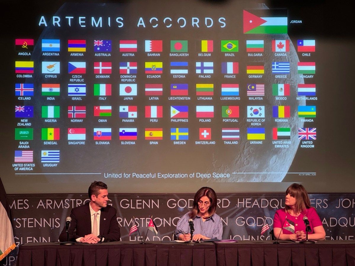 约旦加入美国宇航局(NASA)《阿耳忒弥斯协议》成为第63个签署的国家——该协