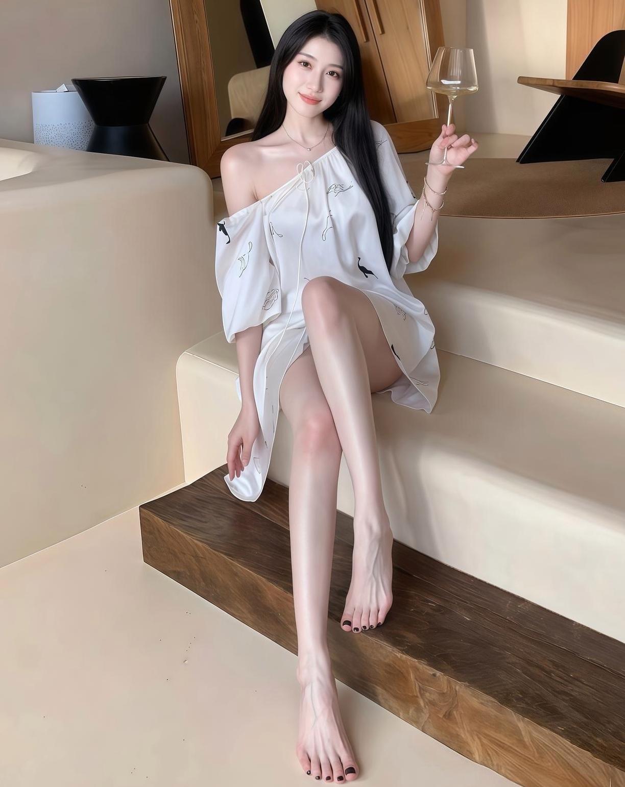 今日街拍，爱喝酒的性感美女你喜欢吗？