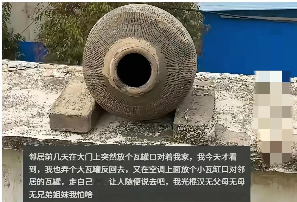 河南社旗的王先生孤身一人过日子，从没跟人红过脸，却发现邻居在房顶摆了半吨重的