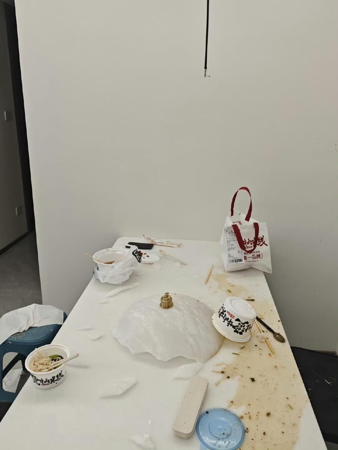 我买的灯掉我饭碗里了。