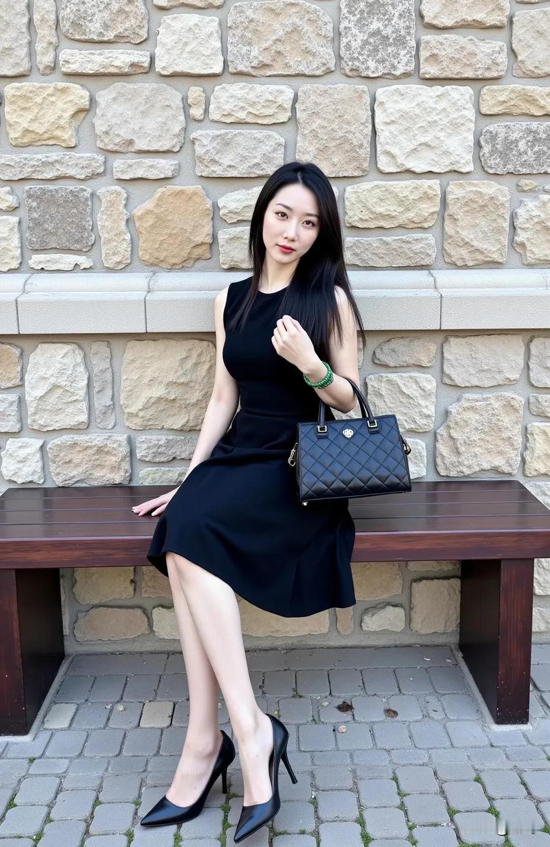 气质美女穿搭分享！黑色连衣裙，堪称时尚界永不过时的经典单品。它的黑色，神秘而高贵