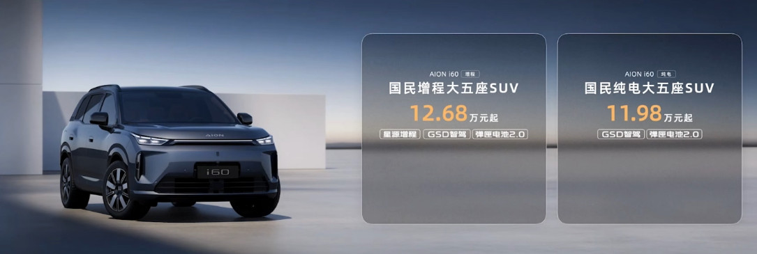 广汽埃安i60发布了，起售价11.98-12.68万起，你们觉得咋样？基础参数：