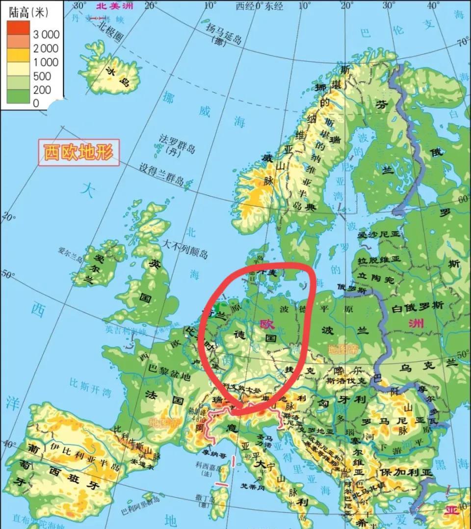 英法德这3个传统欧洲强国里面，德国应该是国土条件最差的一个。法国就不用比了，不