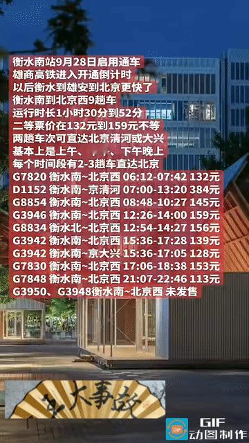 【衡水到北京的高铁马上就开通了，大家期待的这一天终于等到了，可是总觉得有遗憾】