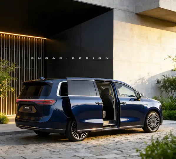 【智界V9最新渲染图曝光：车身修长或配备旋转座椅】汽车设计博主“SugarDe