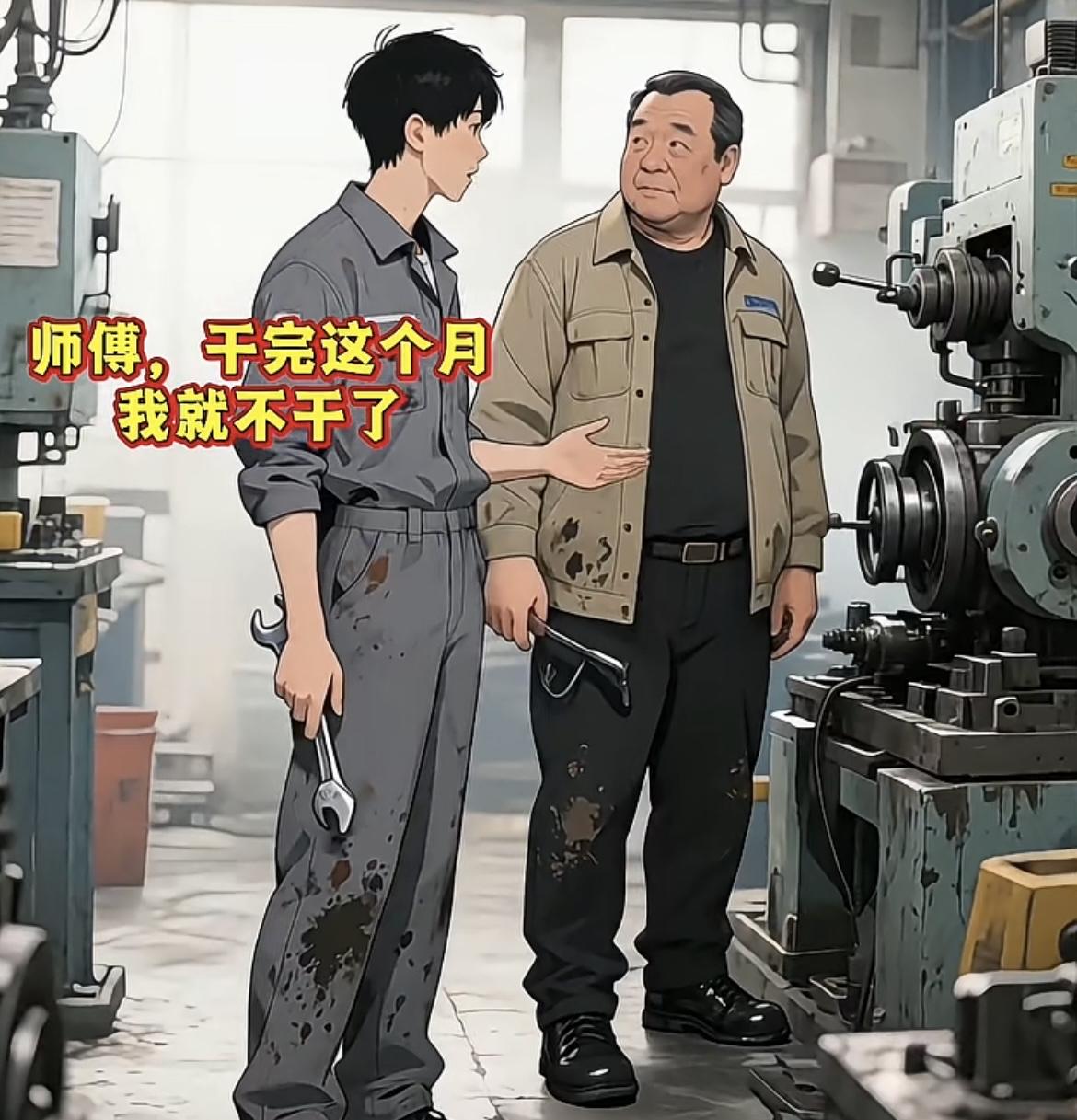 “师傅，我干完这个月就不干了，我不能抢您的饭碗”[吃瓜][吃瓜]