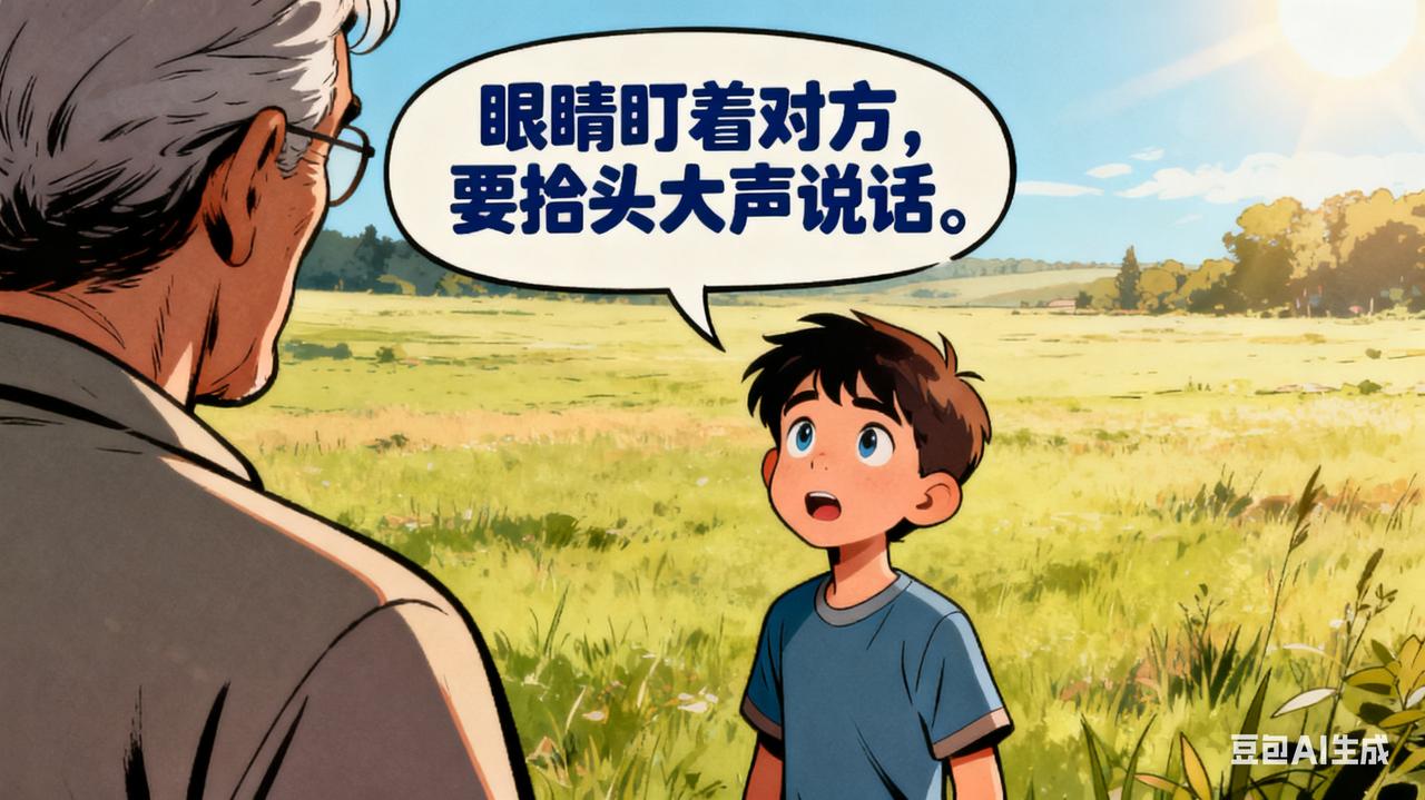 一定要告诉孩子的7句话，使让孩子一生收益：1.眼睛盯着对方，要抬头大声说话。