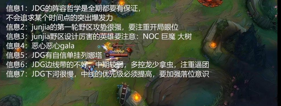 明牌力挺iG的王淞总结七条对战JDG的关键信息。iG打JDG关键信息点ig生死战