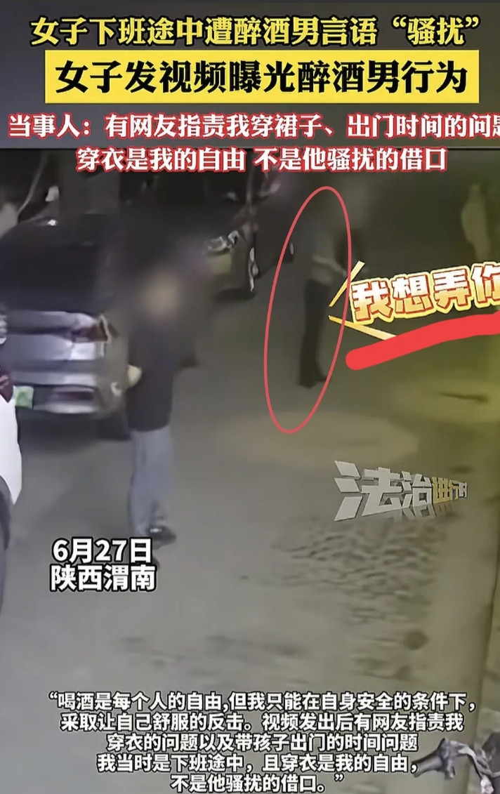“建议宫刑处理！”陕西，女子下班途中遭醉酒男言语“骚扰”，对方直咧咧的说：“美女