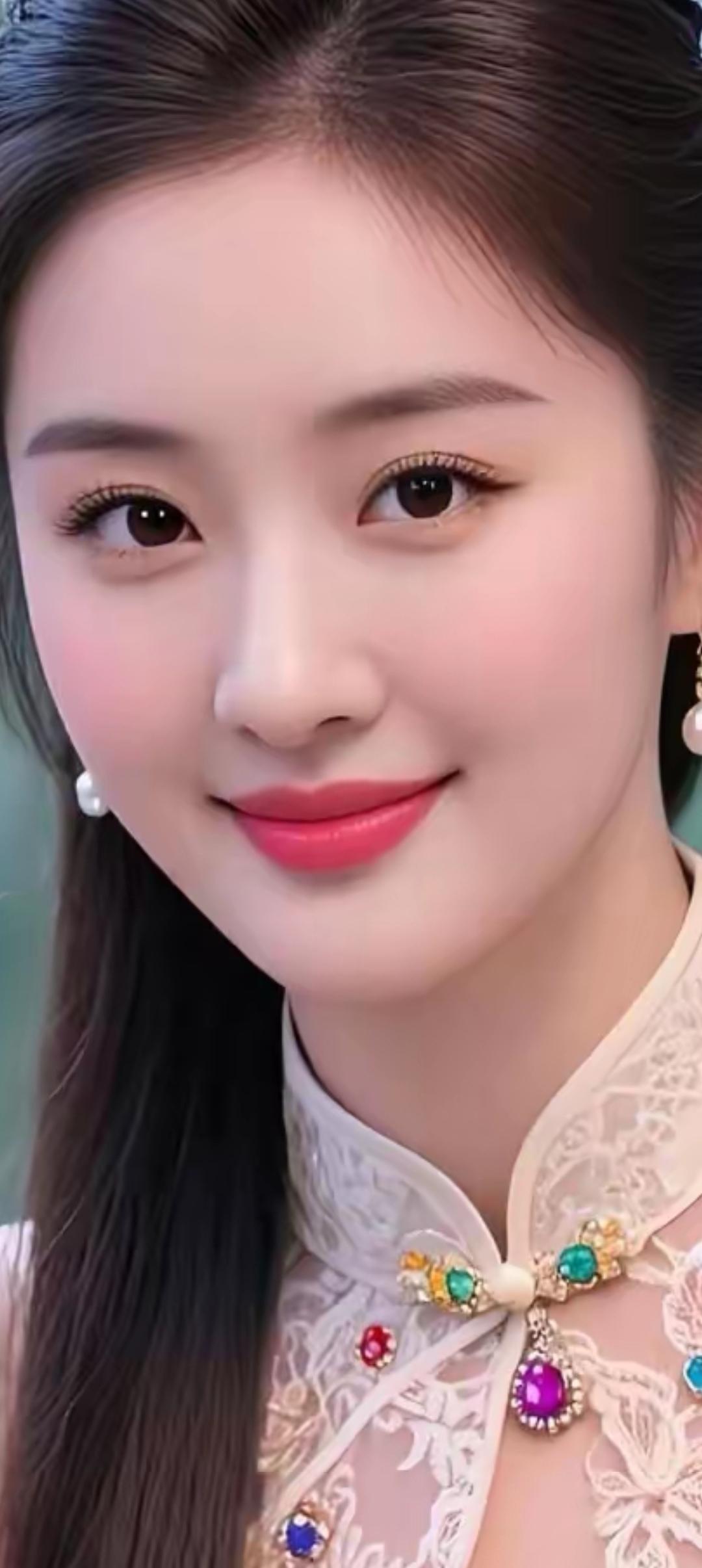 优雅气质，珍珠耳环与蕾丝项链的完美搭配，尽显女性魅力。